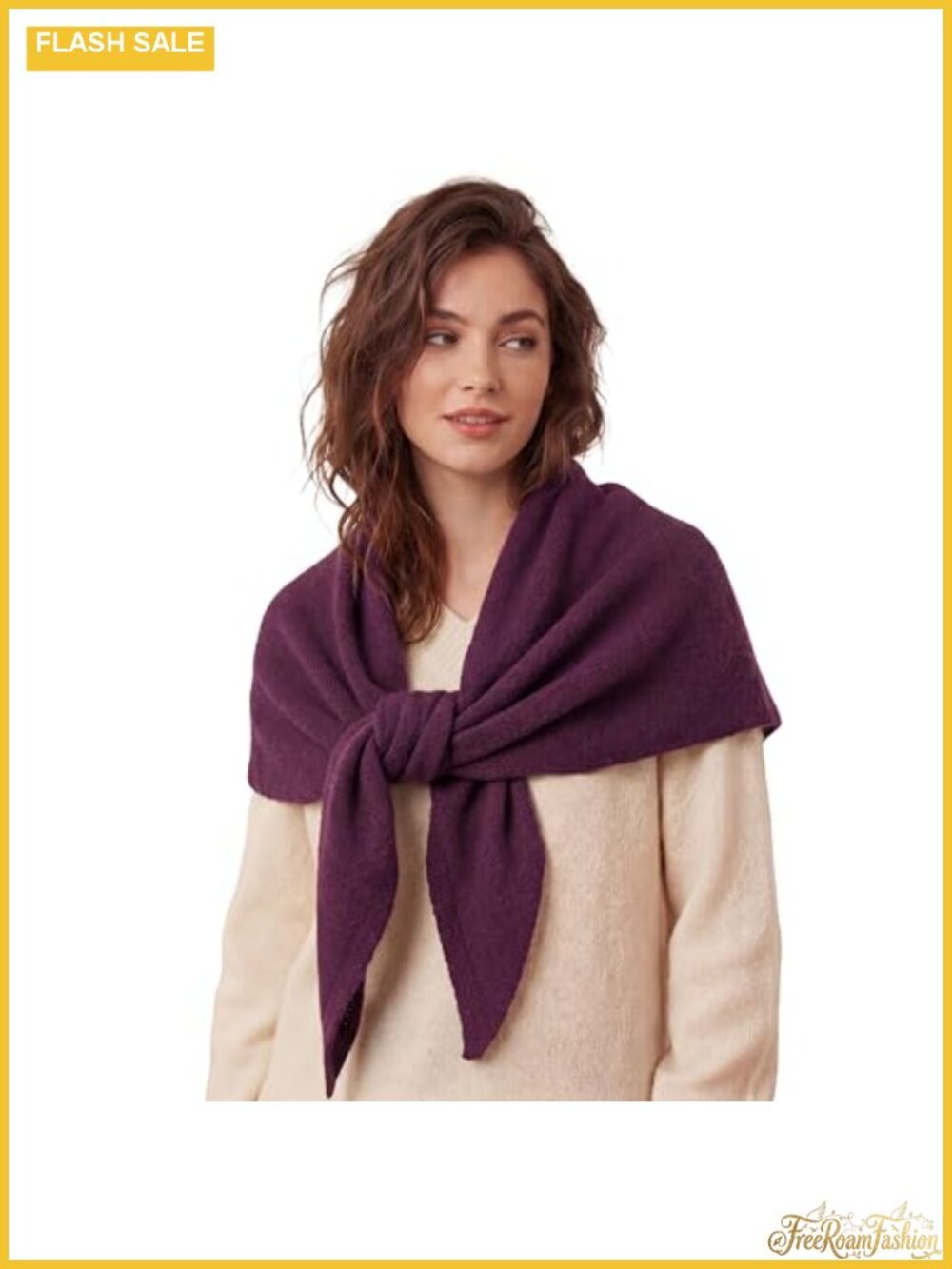 Knotted Triangle Cashmere Shoulder Wrap Pashmina Shawl Women Winter